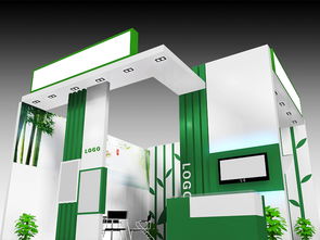 綠色健康食品類展會3D模型效果圖設計圖下載指南